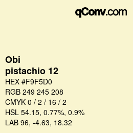 颜色代码: Obi - pistachio 12 | qconv.com