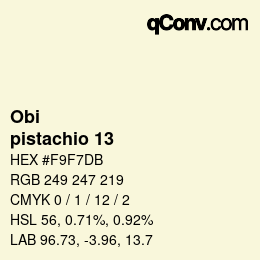 Color code: Obi - pistachio 13 | qconv.com