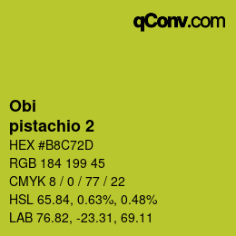 Código de color: Obi - pistachio 2 | qconv.com