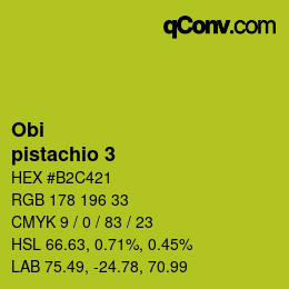 Code couleur: Obi - pistachio 3 | qconv.com