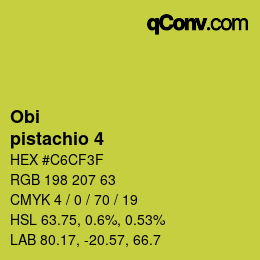 Código de color: Obi - pistachio 4 | qconv.com