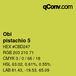 Code couleur: Obi - pistachio 5 | qconv.com