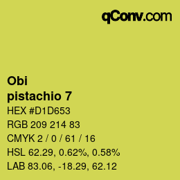 颜色代码: Obi - pistachio 7 | qconv.com