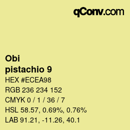Farbcode: Obi - pistachio 9 | qconv.com
