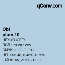 Farbcode: Obi - plum 10 | qconv.com