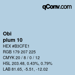 カラーコード: Obi - plum 10 | qconv.com