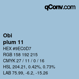 Código de color: Obi - plum 11 | qconv.com