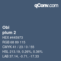 Color code: Obi - plum 2 | qconv.com