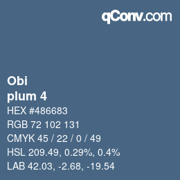 Color code: Obi - plum 4 | qconv.com