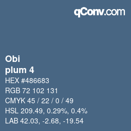 颜色代码: Obi - plum 4 | qconv.com
