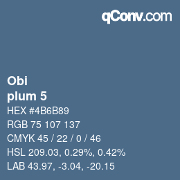 Color code: Obi - plum 5 | qconv.com