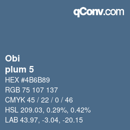 カラーコード: Obi - plum 5 | qconv.com