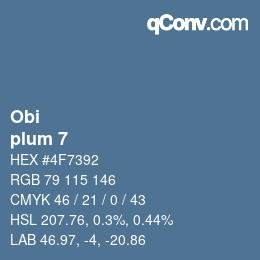 Code couleur: Obi - plum 7 | qconv.com
