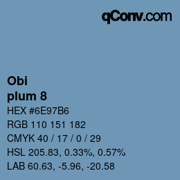 Código de color: Obi - plum 8 | qconv.com