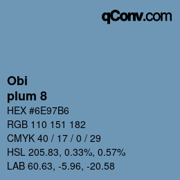 カラーコード: Obi - plum 8 | qconv.com