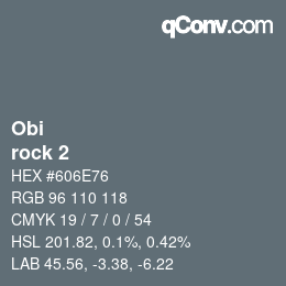 Color code: Obi - rock 2 | qconv.com