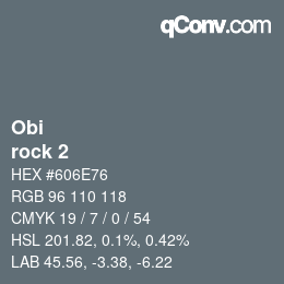 颜色代码: Obi - rock 2 | qconv.com