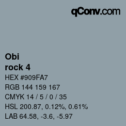 Color code: Obi - rock 4 | qconv.com