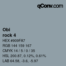 Código de color: Obi - rock 4 | qconv.com