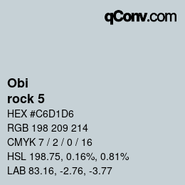 颜色代码: Obi - rock 5 | qconv.com