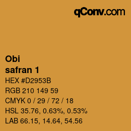 カラーコード: Obi - safran 1 | qconv.com