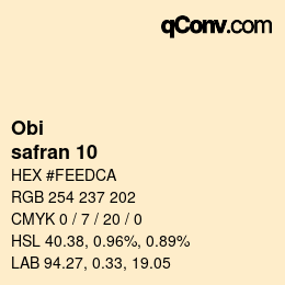 カラーコード: Obi - safran 10 | qconv.com
