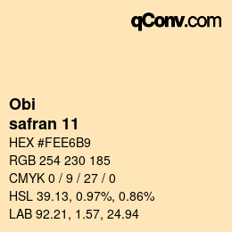 Código de color: Obi - safran 11 | qconv.com