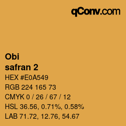 Color code: Obi - safran 2 | qconv.com