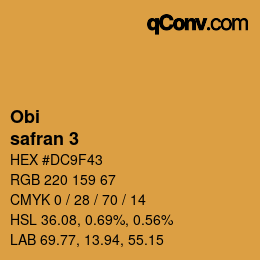 カラーコード: Obi - safran 3 | qconv.com