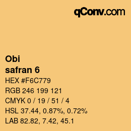 Color code: Obi - safran 6 | qconv.com