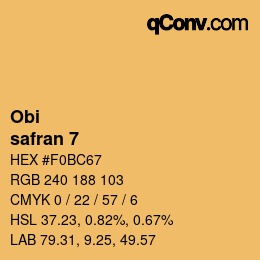 Código de color: Obi - safran 7 | qconv.com