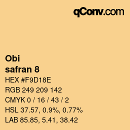 カラーコード: Obi - safran 8 | qconv.com