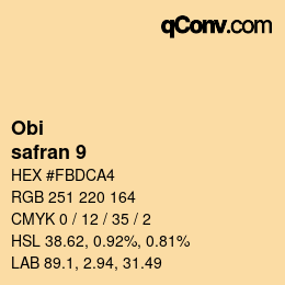 カラーコード: Obi - safran 9 | qconv.com