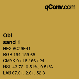 Color code: Obi - sand 1 | qconv.com