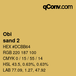 Code couleur: Obi - sand 2 | qconv.com