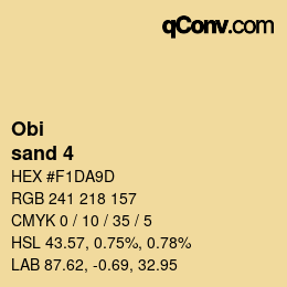 Code couleur: Obi - sand 4 | qconv.com