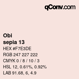 Color code: Obi - sepia 13 | qconv.com