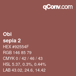 カラーコード: Obi - sepia 2 | qconv.com