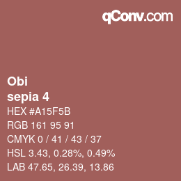 Código de color: Obi - sepia 4 | qconv.com