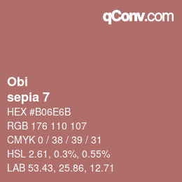 Código de color: Obi - sepia 7 | qconv.com