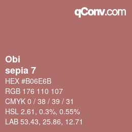 颜色代码: Obi - sepia 7 | qconv.com