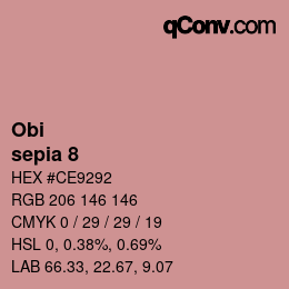 Code couleur: Obi - sepia 8 | qconv.com