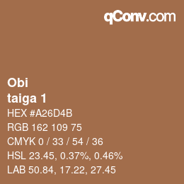 カラーコード: Obi - taiga 1 | qconv.com