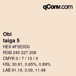 カラーコード: Obi - taiga 5 | qconv.com