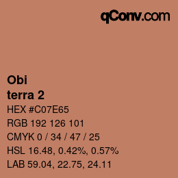 Color code: Obi - terra 2 | qconv.com