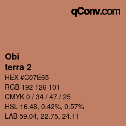 カラーコード: Obi - terra 2 | qconv.com