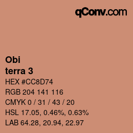 カラーコード: Obi - terra 3 | qconv.com