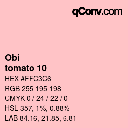 Código de color: Obi - tomato 10 | qconv.com