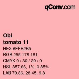 カラーコード: Obi - tomato 11 | qconv.com