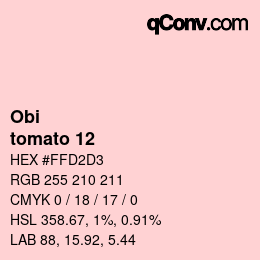 カラーコード: Obi - tomato 12 | qconv.com